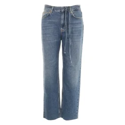 Jean droit avec ceinture