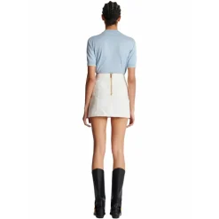 Jupe courte en toile de coton