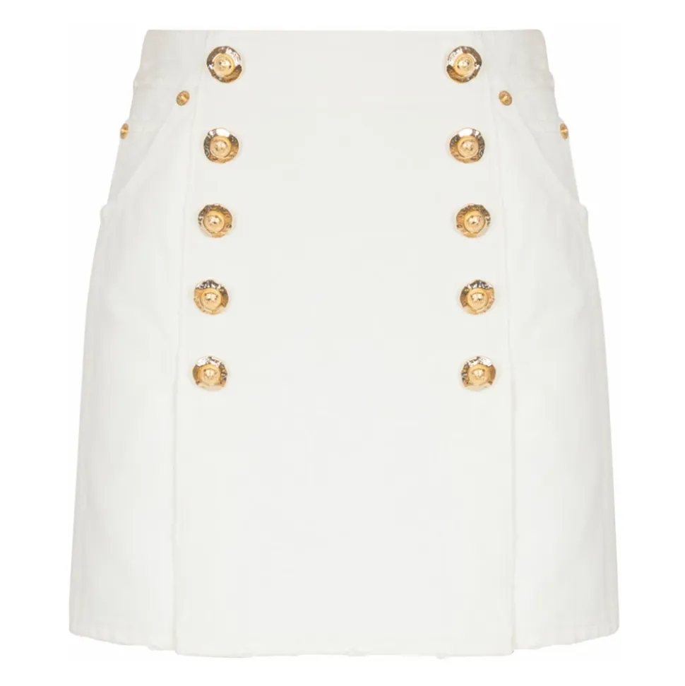 Jupe courte en toile de coton