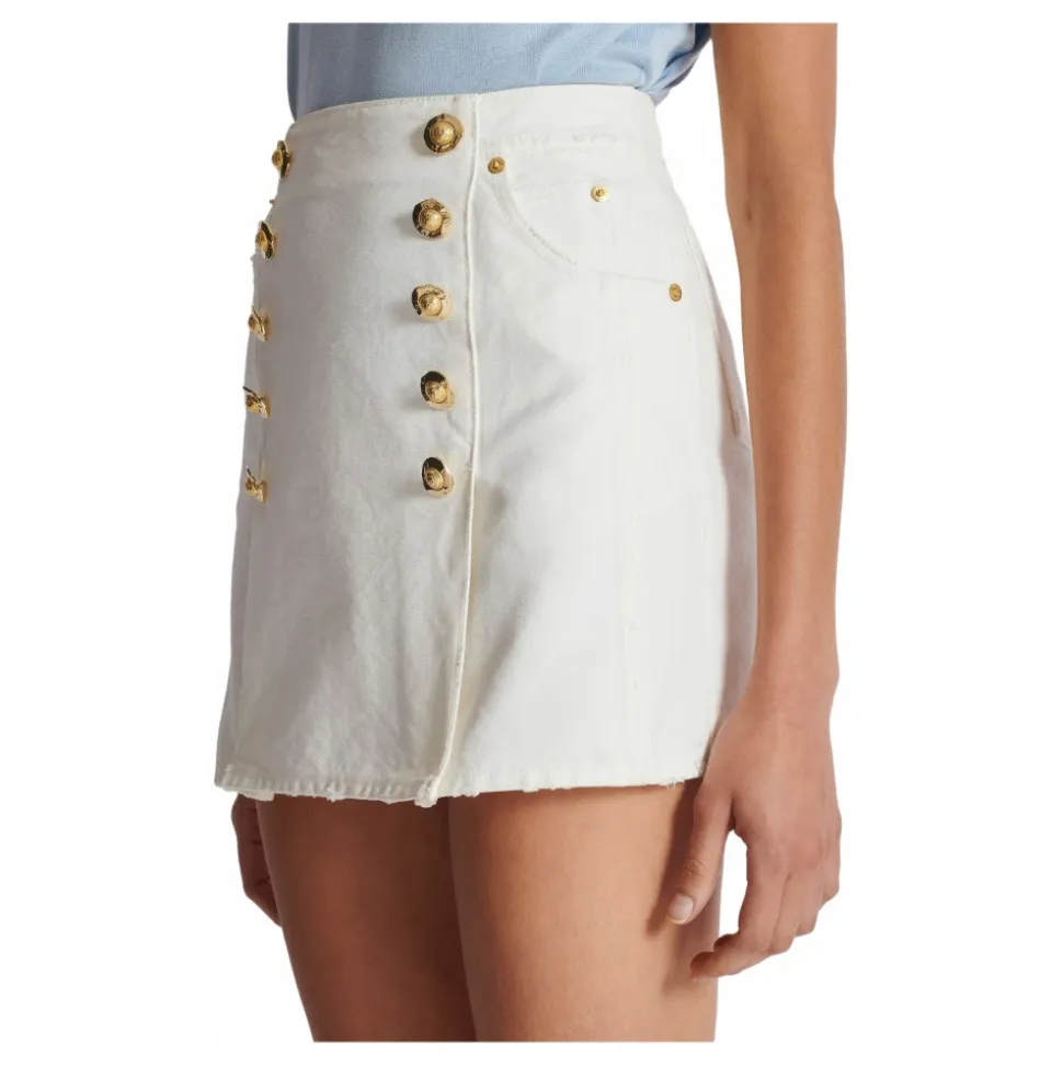 Jupe courte en toile de coton