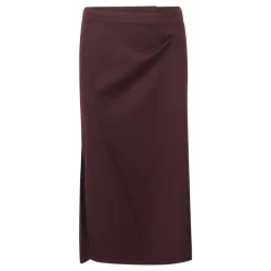 Jupe midi compacte en flanelle