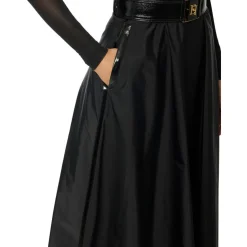 Jupe Midi en Voile avec Ceinture