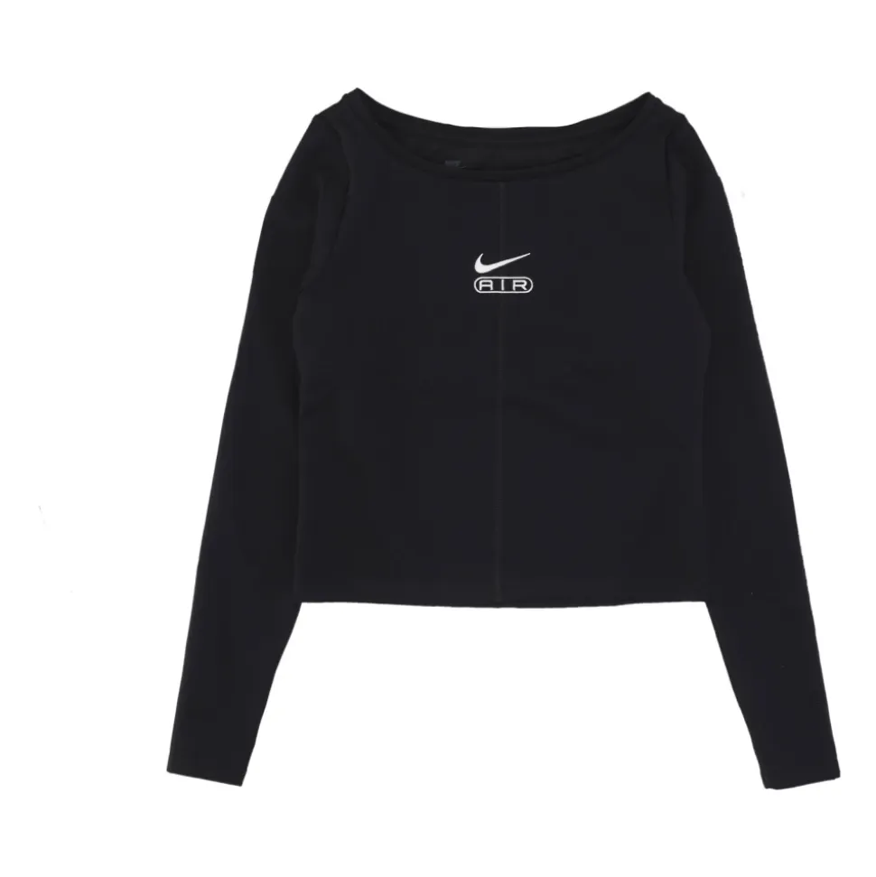 Manches Longues Air Logo Tee Noir/Blanc