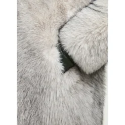 Manteau en fausse fourrure luxueux Natalie - Gris