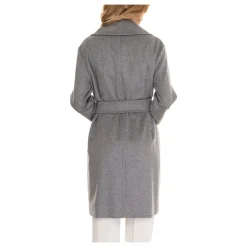 Manteau en laine ceinturé avec poches