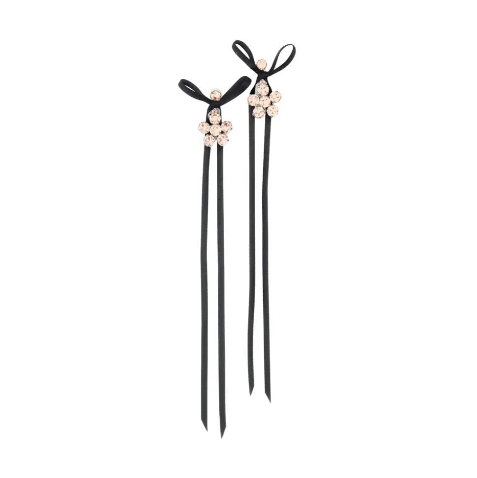 Mini Daisy Drop Bow Earrings