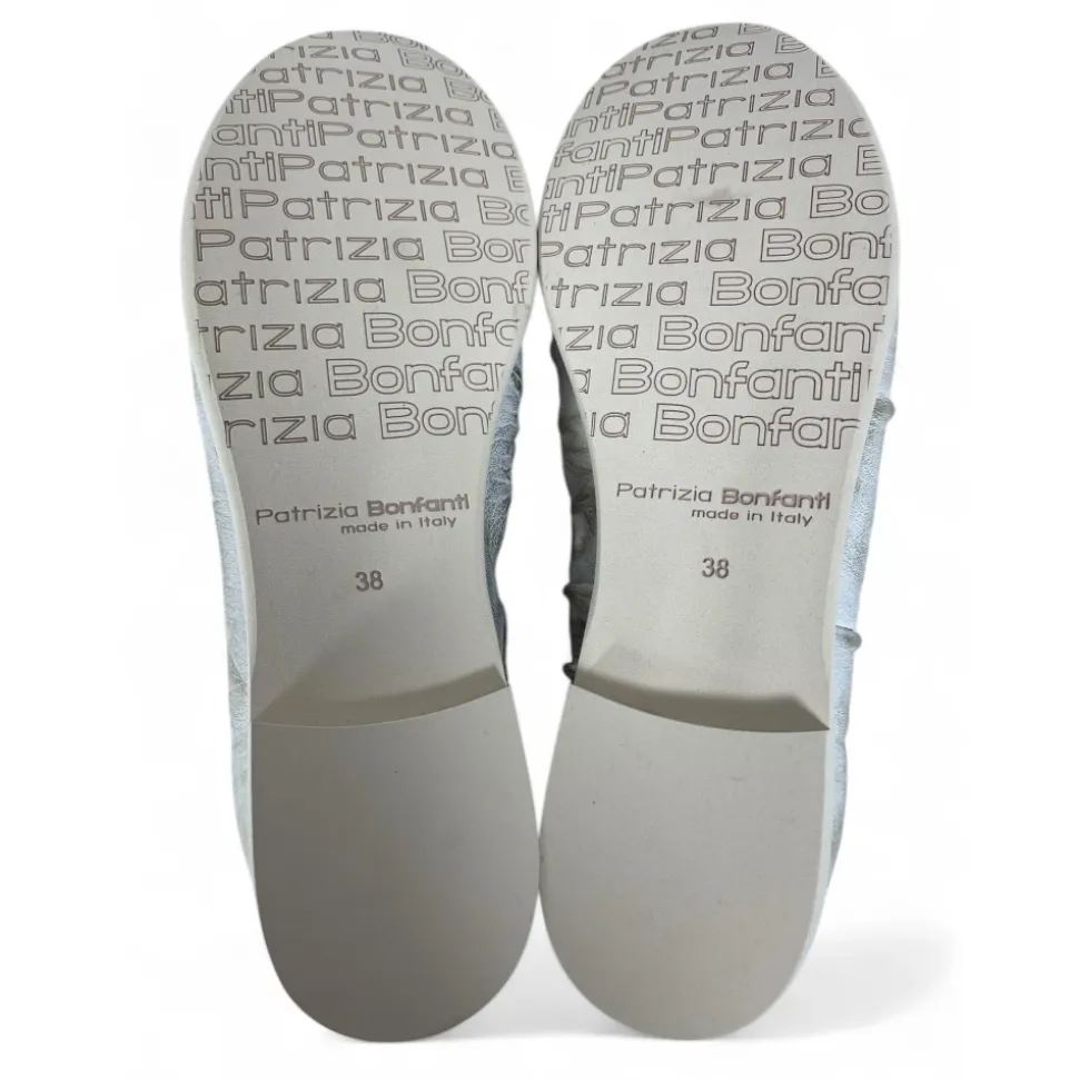Mocassins Argent Slip-On en Cuir Brossé
