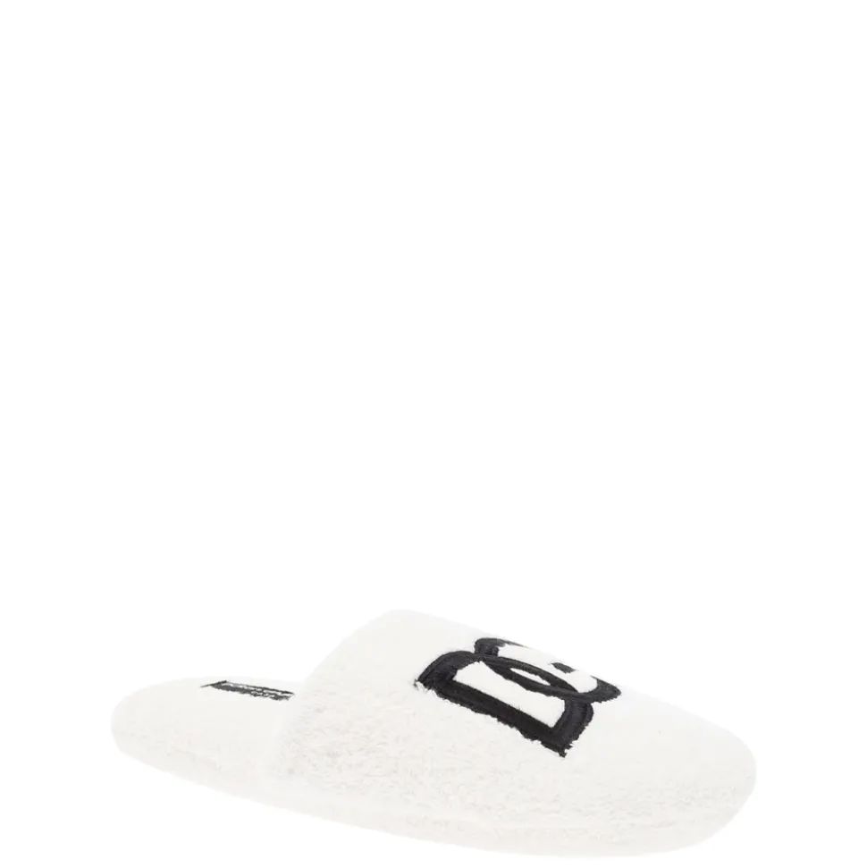 Mocassins en coton éponge avec logo contrastant