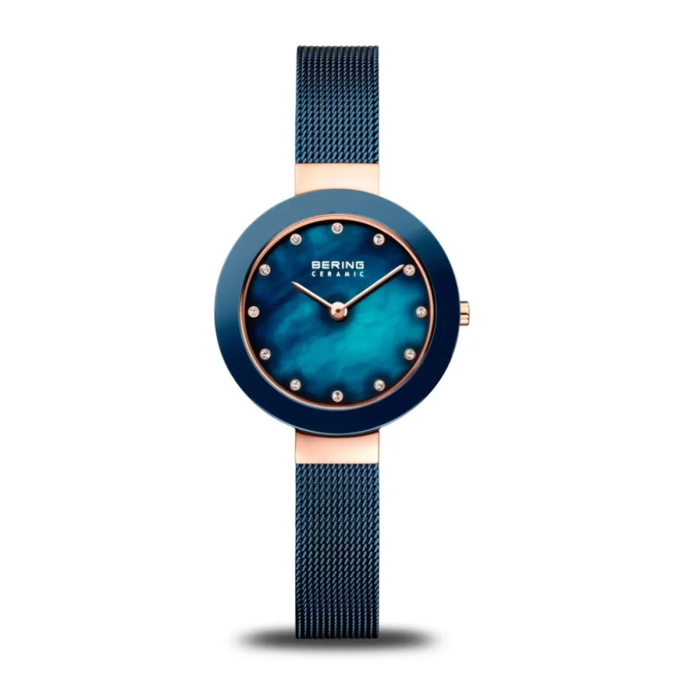 Montre Or Rose Bleu Swarovski