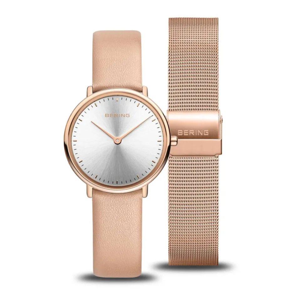 Montre pour Femme Classic 29 mm 3 ATM Verre Saphir Design Mince Bracelet en Cuir de Veau 15729-960