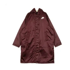 Nuit Maroon Parka Longue Veste Femme