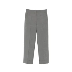 Pantalon droit à revers et pli marqué