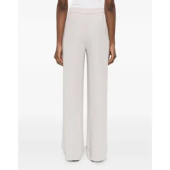 Pantalon Fluide Jambe Large avec Cordon de Serrage