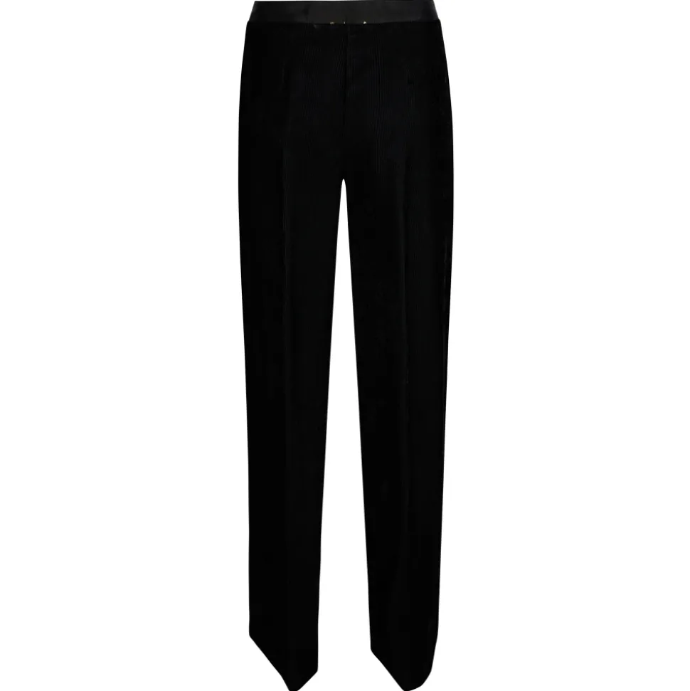 Pantalon Fluide Velours Côtelé Taille Haute