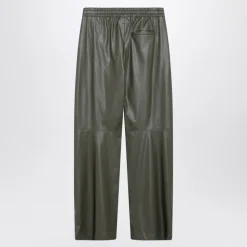Pantalon large en cuir