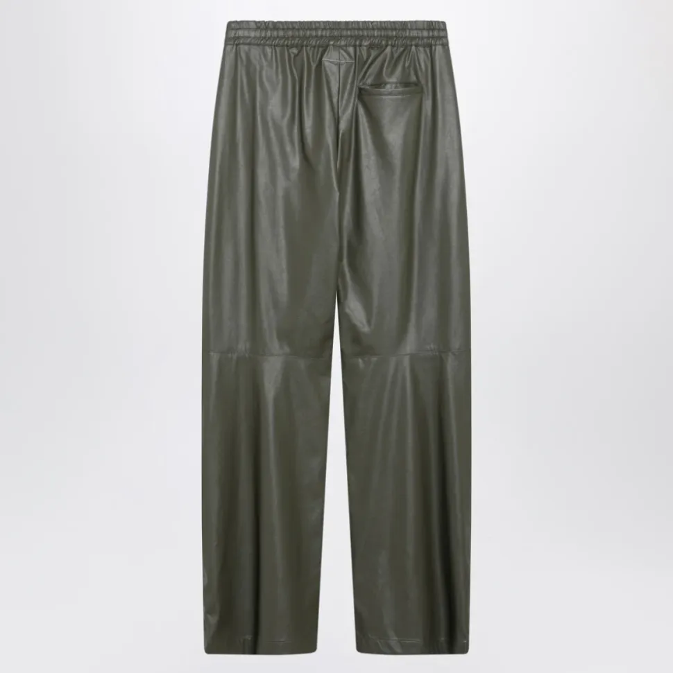 Pantalon large en cuir