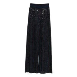 Pantalon Large Rayé en Jersey