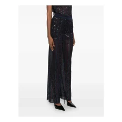 Pantalon Large Rayé en Jersey