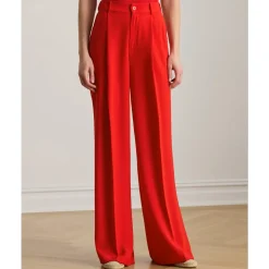Pantalon Tailleur Plissé en Georgette