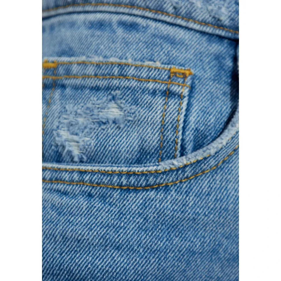 Pantalon Évasé en Denim