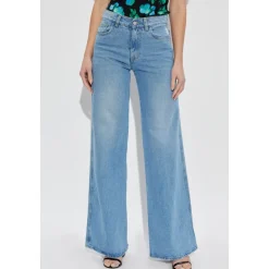 Pantalon Évasé en Denim