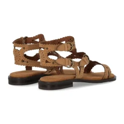 Paprika Studs Flat Sandal