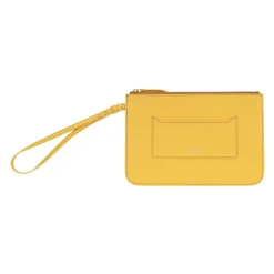 Pochette Femme en Cuir avec Fermeture Éclair