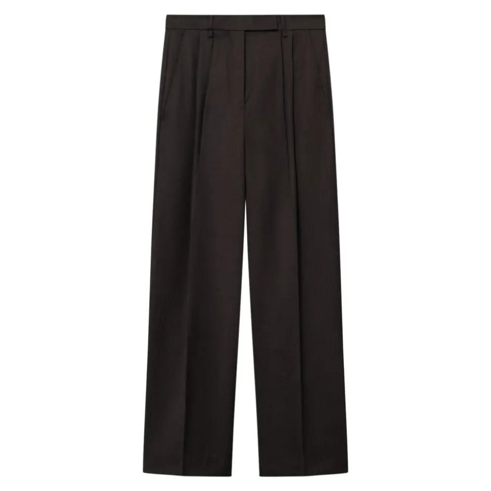 Pomi Pantalon Large en Laine Légère