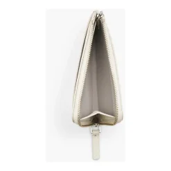 Portefeuille compact en cuir zippé