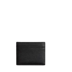 Portefeuille en Cuir Noir avec Logo V