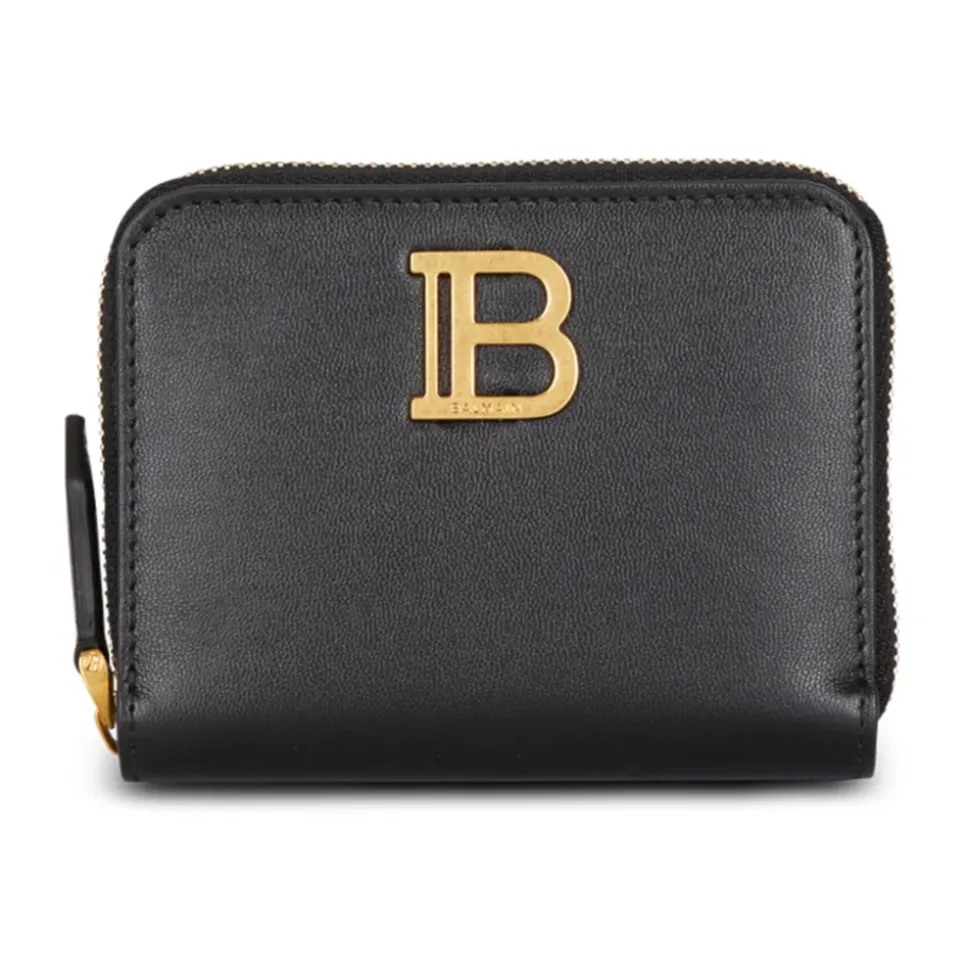 Porte-monnaie zippé en cuir B-Buzz