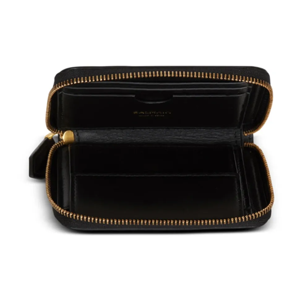 Porte-monnaie zippé en cuir B-Buzz