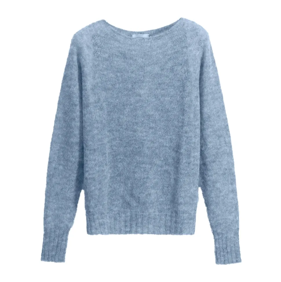 Pull en alpaga à encolure bateau