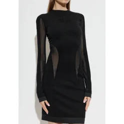 Robe ajustée avec empiècements transparents