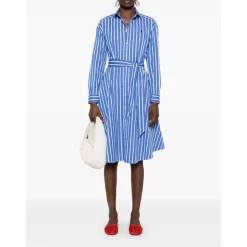 Robe Chemise Bleu Clair avec Ceinture