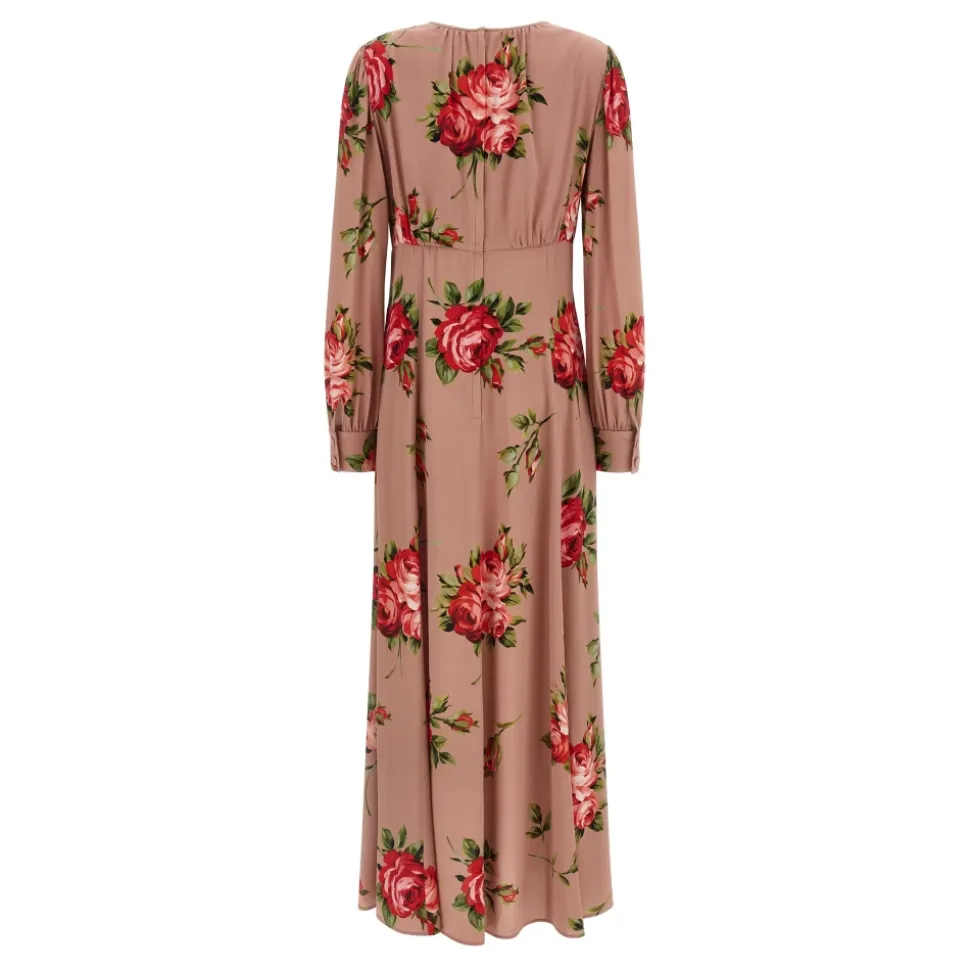 Robe Longue Bouquet Rose