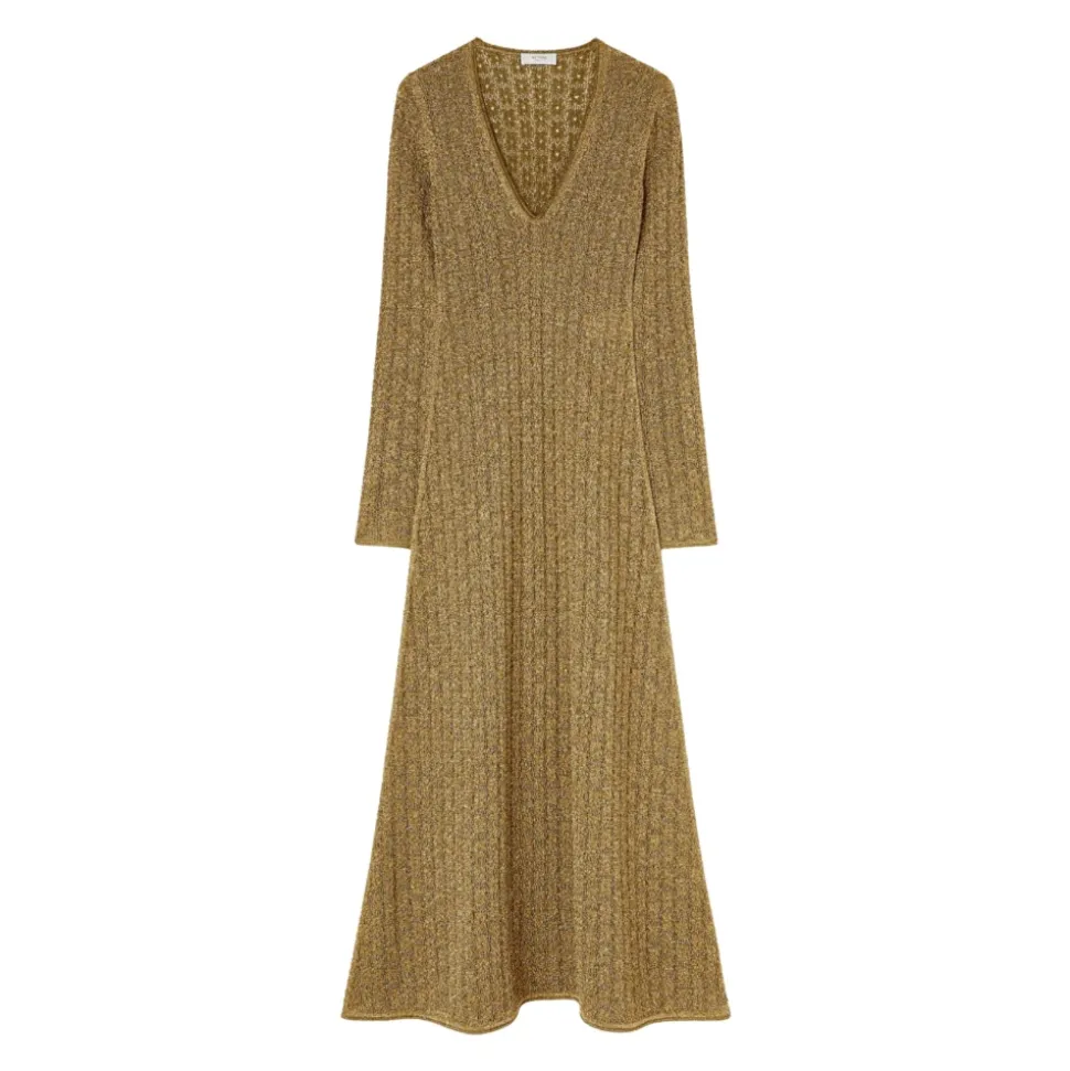 Robe Longue Tricotée Lurex