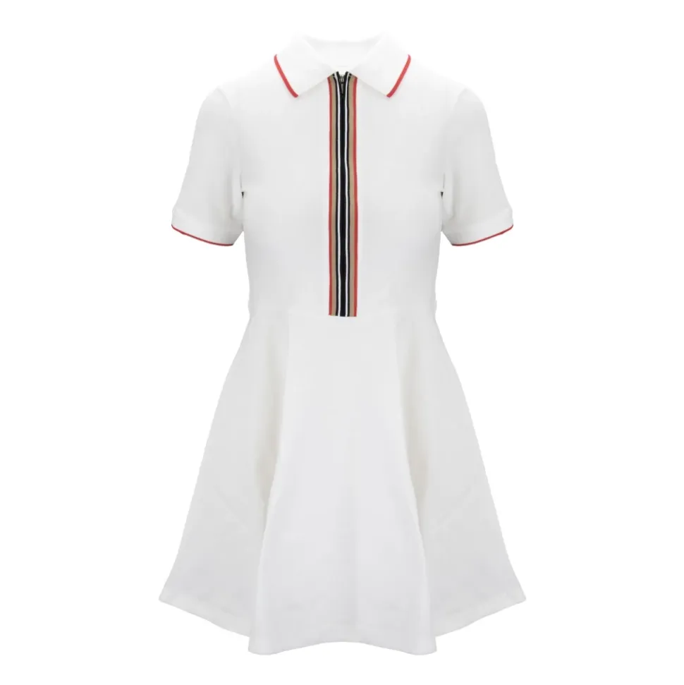 Robe à manches courtes à fermeture éclair Mode femme