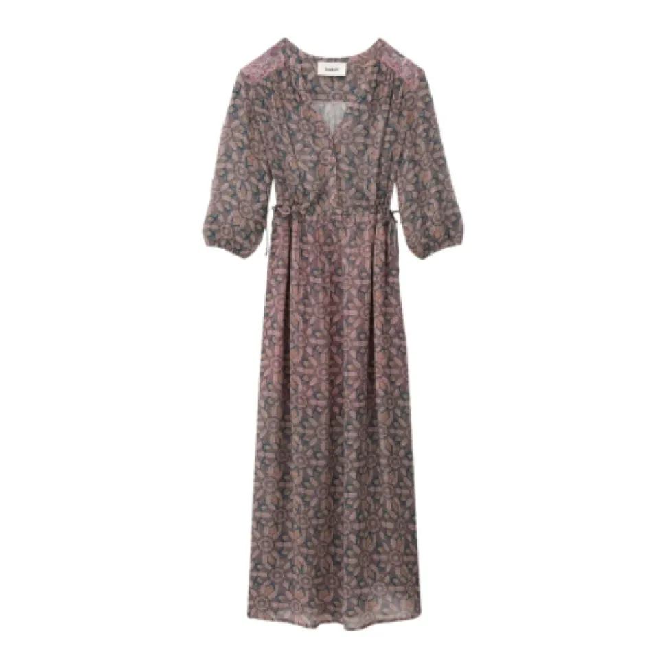 Robe Midi Tunisienne à Col en V