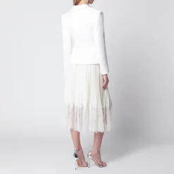 Robe mi-longue à col châle