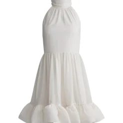 Robe Mini Blanche à Volants