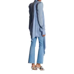 Robe à nouer en jacquard de soie motif peau de serpent