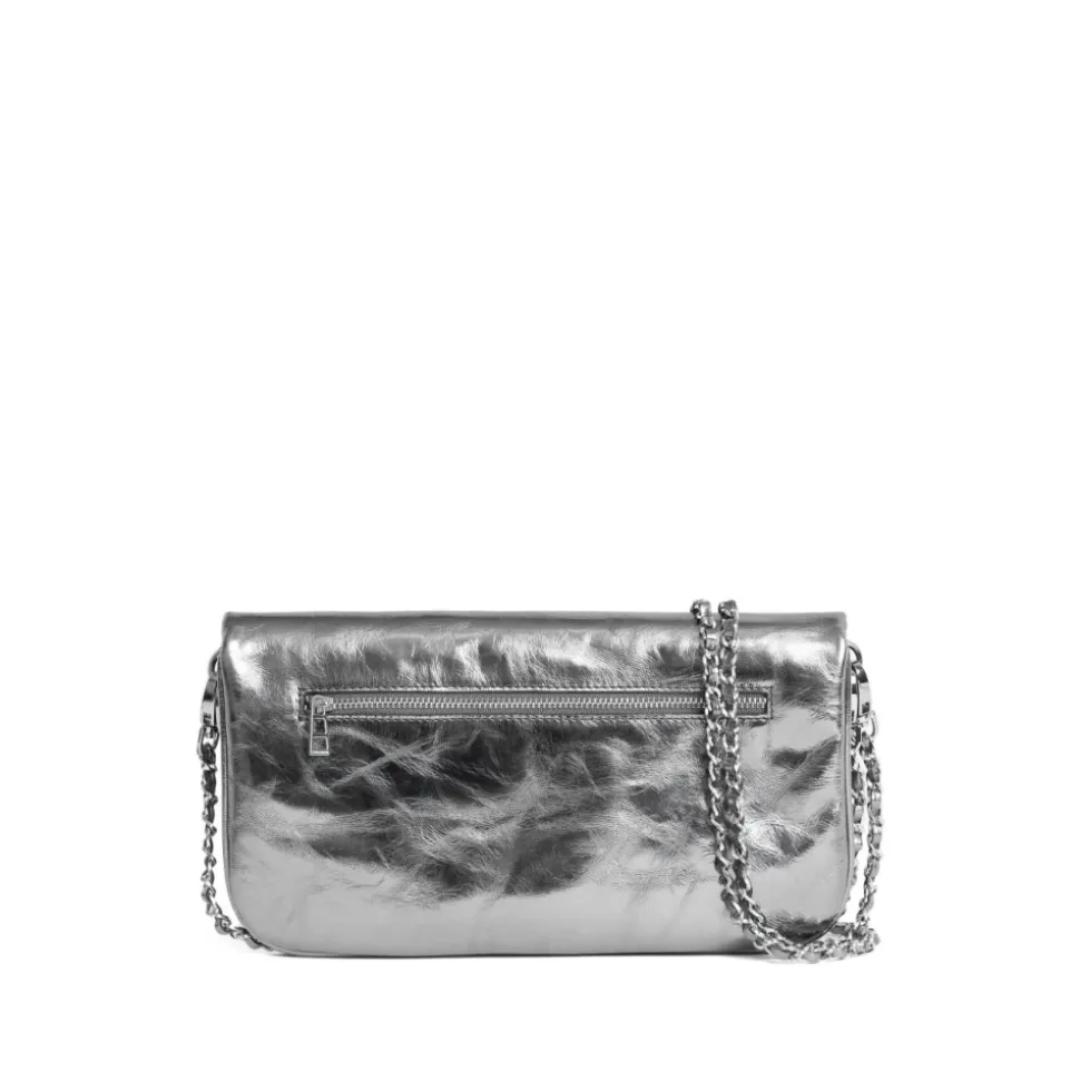 Rock Metallic Leather Clutch