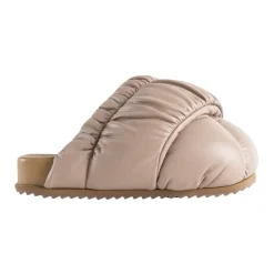 Sabot en cuir vegan avec bande froncée