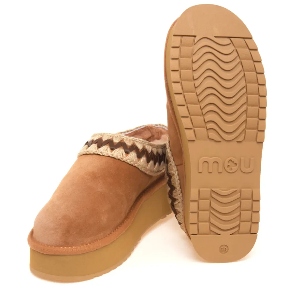 Sabot Plateforme en Cuir Daim