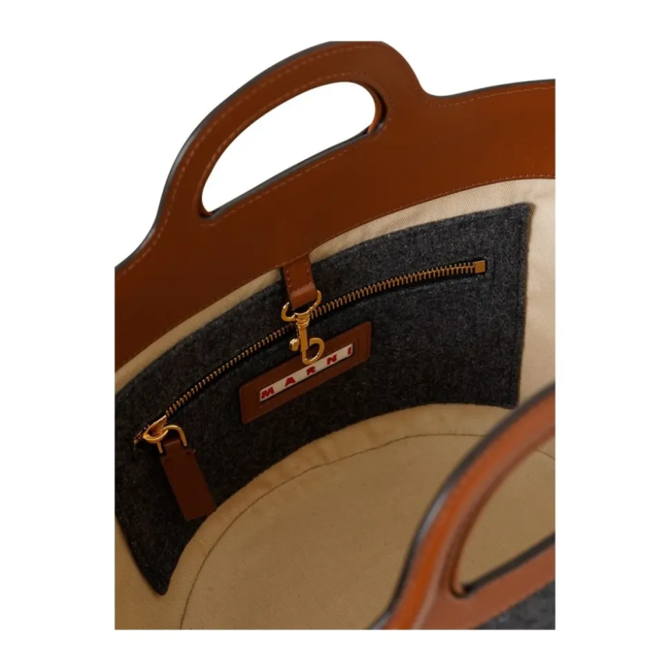 Sac à bandoulière gris-marron