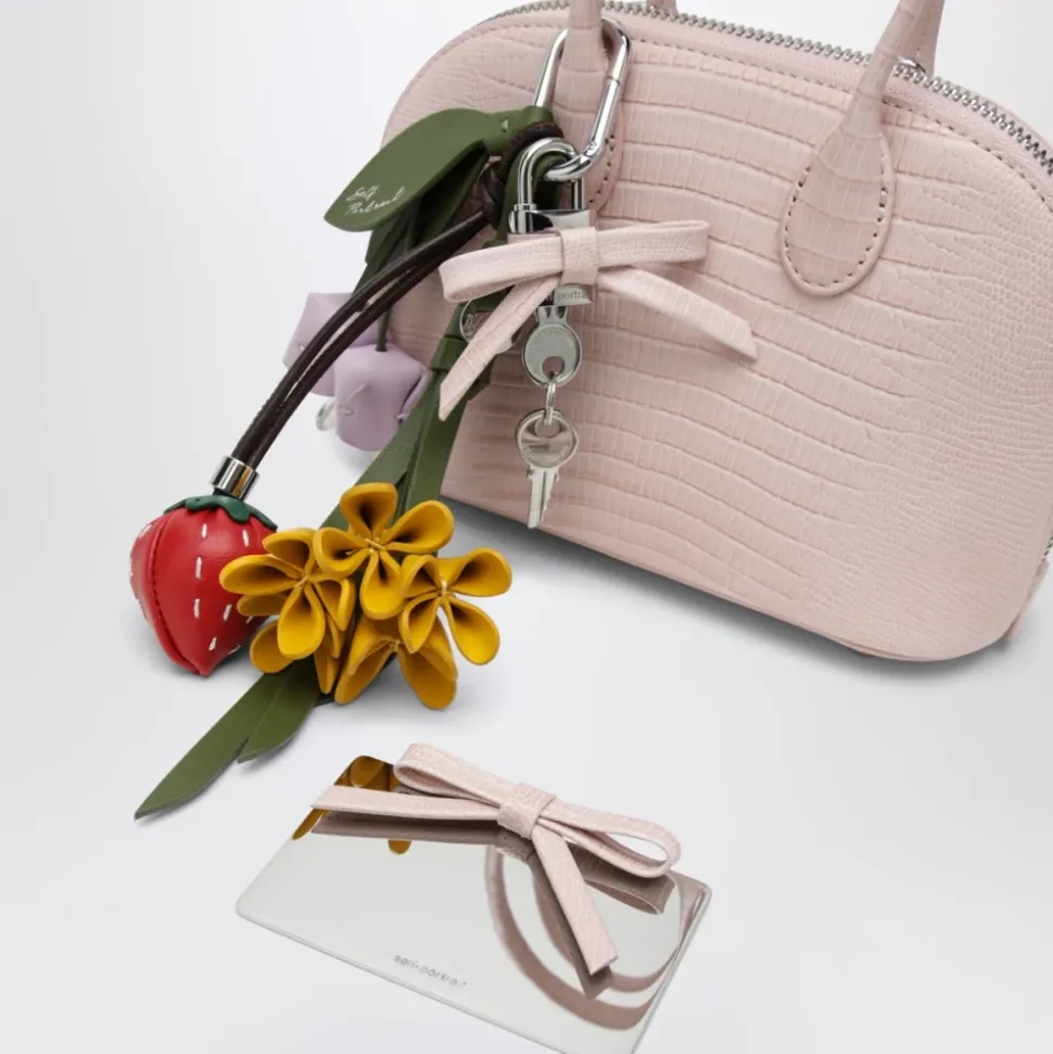 Sac bandoulière mini en cuir gaufré