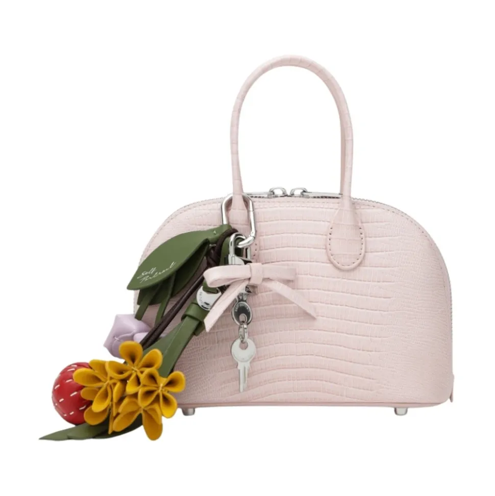 Sac bandoulière mini en cuir gaufré