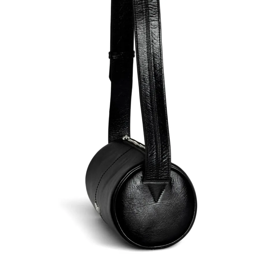 Sac Bandoulière Noir avec Logo Plaque