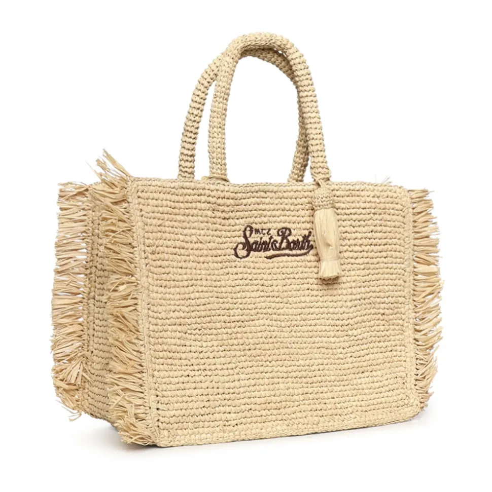 Sac Cabas Colette en Raffia avec Franges Latérales